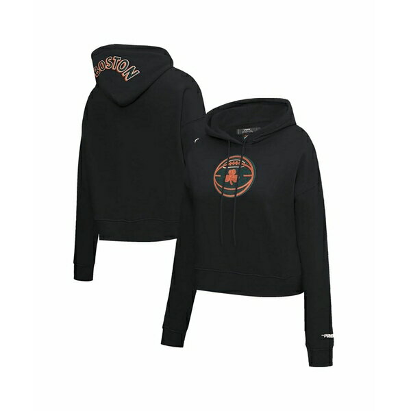 プロスタンダード レディース パーカー・スウェットシャツ アウター Women's Black Boston Celtics 2023/24 City Edition Cropped Pullover Hoodie Black