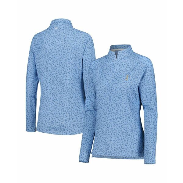 ピーター・ミラー レディース カットソー トップス Women's Blue THE PLAYERS Printed Raglan Perth Qu..