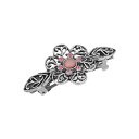 2028 レディース ヘアアクセサリー アクセサリー Women's Silver-Tone Rose Crystal Flower Bar Barrette ...