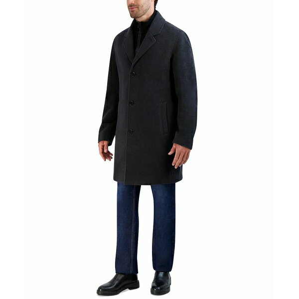 コールハーン メンズ ジャケット＆ブルゾン アウター Men s Plush Topper Car Coat Charcoal