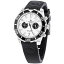 ストルメント マリーノ レディース 腕時計 アクセサリー Men's Skipper Dual Time Zone Black Silicone Strap Watch 44mm, Created for Macy's Stainless Steel & White