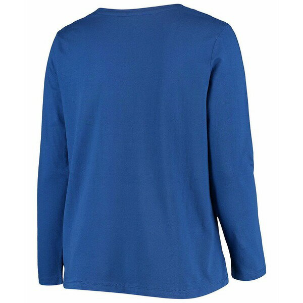 楽天astyファナティクス レディース Tシャツ トップス Women's Plus Size Royal Indianapolis Colts Primary Logo Long Sleeve T-shirt Royal Blue