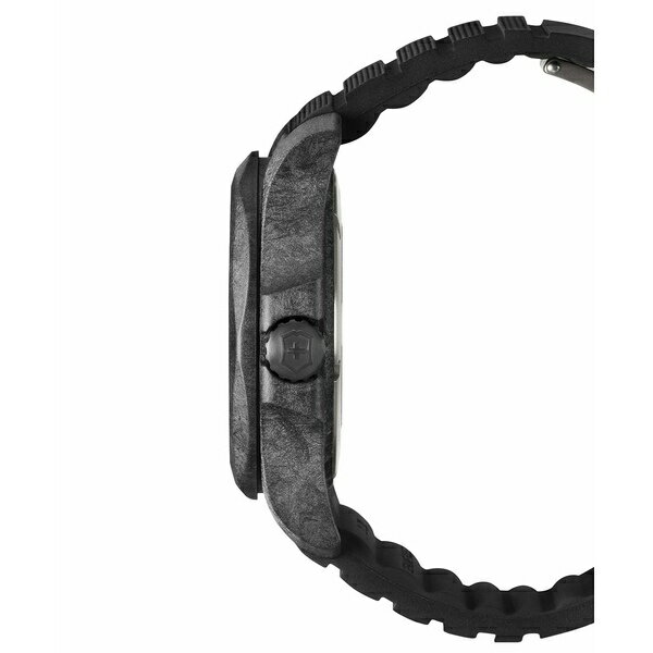 ビクトリノックス ビクトリノックス レディース 腕時計 アクセサリー Men's Automatic I.N.O.X. Carbon Black Rubber Strap Watch 43mm Gift Set Black