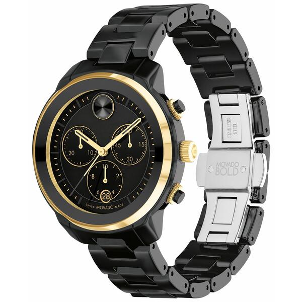 モバド モバド レディース 腕時計 アクセサリー Women's Bold Verso Swiss Quartz Black Ceramic Bracelet Watch 39mm Black
