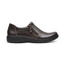 クラークス レディース スニーカー シューズ Women 039 s Carleigh Ray Round-Toe Side-Zip Shoes Dark Brown Leather