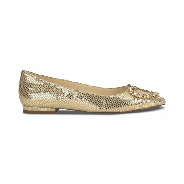ジェシカシンプソン レディース サンダル シューズ Women's Elika Pointed-Toe Embellished Ballet Flats Gold Synthetic