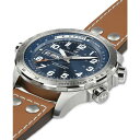 n~g fB[X rv ANZT[ Men's Swiss Khaki X-Wind Brown Leather Strap Watch 45mm Brown