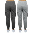 ギャラクシーバイハルビック レディース カジュアルパンツ ボトムス Women 039 s Heavyweight Loose Fit Fleece Lined Cargo Jogger Pants Set, 2 Pack Charcoal, Heather Gray