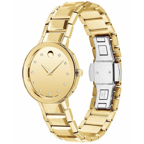 モバド モバド レディース 腕時計 アクセサリー Sapphire Women's Swiss Diamond (1/20 ct. t.w.) Gold-Tone PVD Bracelet Watch 28mm Gold