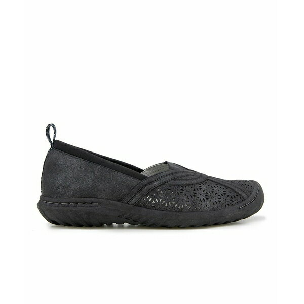 ジャイビーユー レディース サンダル シューズ Women's Florida Slip-On Flat Shoe Black Shimmer