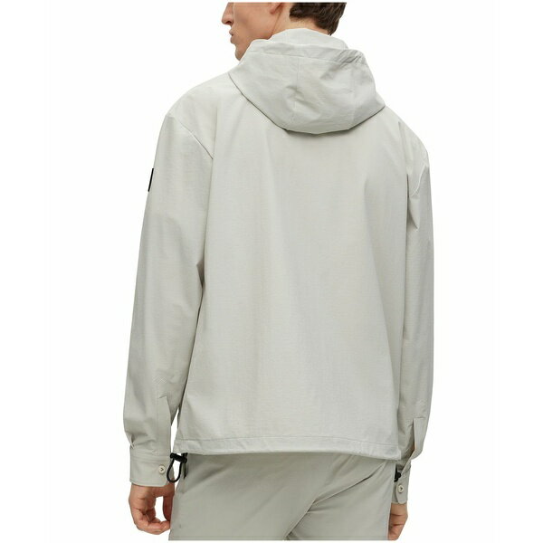 ヒューゴボス メンズ シャツ トップス Men 039 s Performance Relaxed-Fit Hooded Shirt Open White