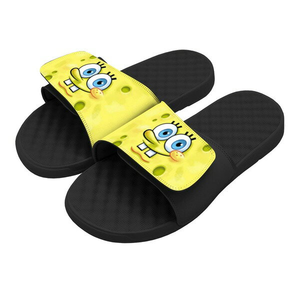 アイスライド メンズ サンダル シューズ SpongeBob SquarePants ISlide Big Face Slide Sandals Black