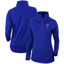 コロンビア レディース パーカー・スウェットシャツ アウター Philadelphia Phillies Columbia Women's OmniWick Outward Nine QuarterZip Pullover Top Royal