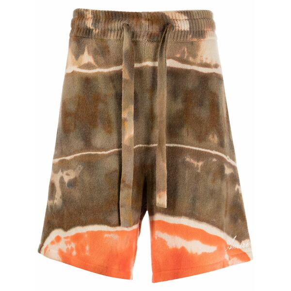 アミリ メンズ カジュアルパンツ ボトムス Tie-dye cashmere track shorts Multicolour