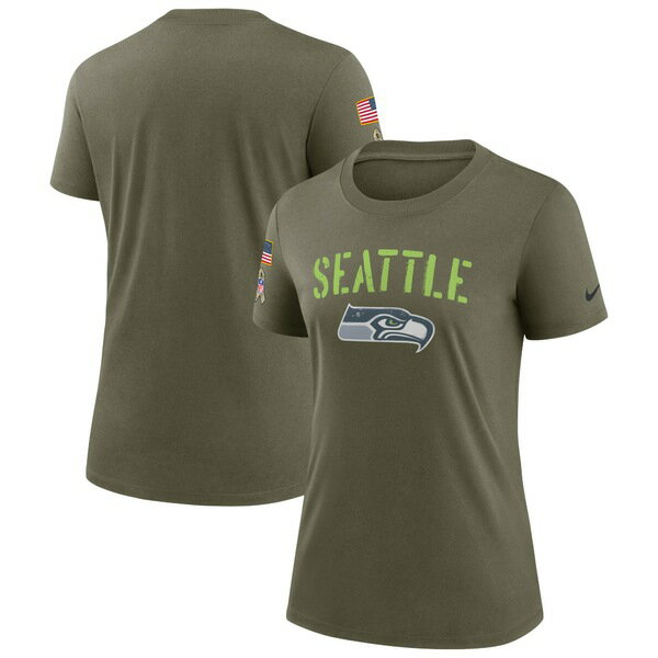 ナイキ レディース Tシャツ トップス Seattle Seahawks Nike Women's 2022 Salute To Service Legend TShirt Olive