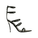 Versace ヴェルサーチ レディース スニーカー 【Versace Pin-Point Calf Leather Sandals Black (Women'...