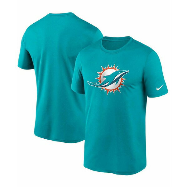 ナイキ メンズ Tシャツ トップス Men's Aqua Miami Dolphins Logo Essential Legend Performance T-shirt Aqua