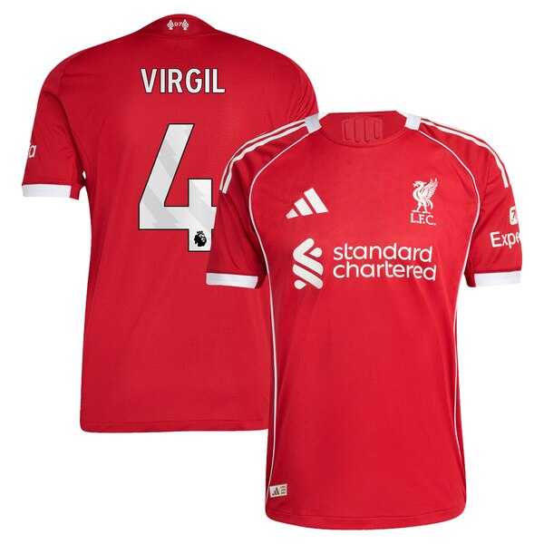 アディダス メンズ ユニフォーム トップス Liverpool adidas Home Authentic Shirt 2025