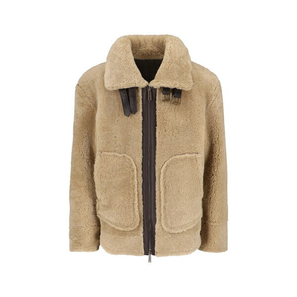 ディースクエアード メンズ ジャケット&ブルゾン アウター Shearling Jacket Beige