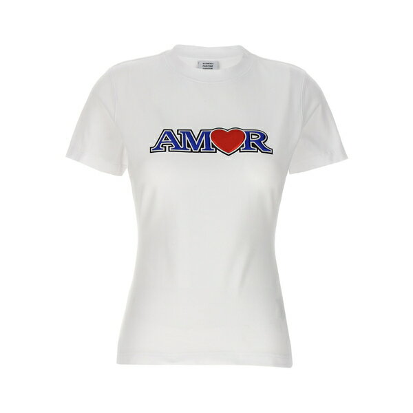 ヴェトモン レディース Tシャツ トップス 'amor' T-shirt White(4)