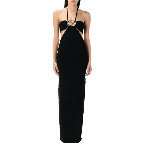 コペルニ レディース ワンピース トップス Knitted Halter Long Dress BLACK