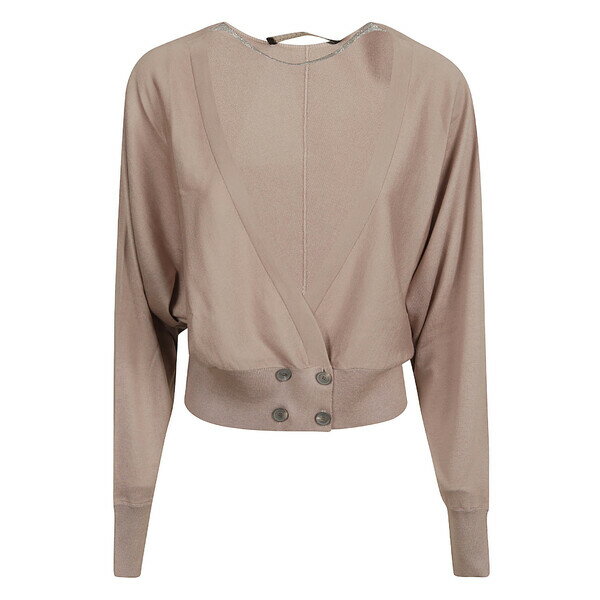 ファビアナ フィリッピ レディース ニット&セーター アウター V-neck Cardigan Violet