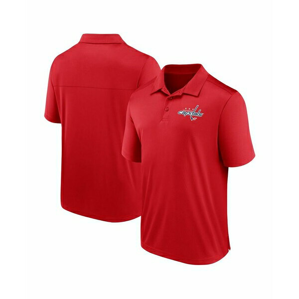 եʥƥ   ȥåץ Men's Red Washington Capitals Left Side Block Pol...