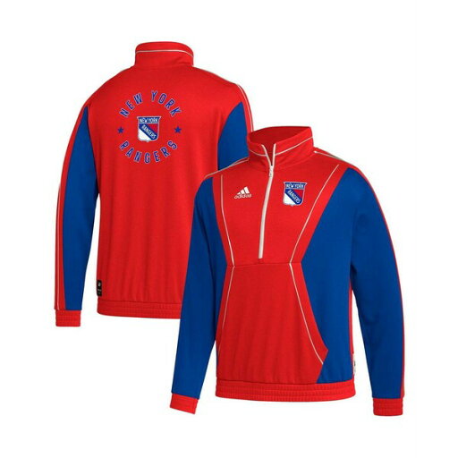 アディダス メンズ ジャケット&ブルゾン アウター Men's Red New York Rangers Team Classics Half-Zip Jacket Red アディダス メンズ ジャケット&ブルゾン アウター Men's Red New York Rangers Team Classics Half-Zip Jacket Red
