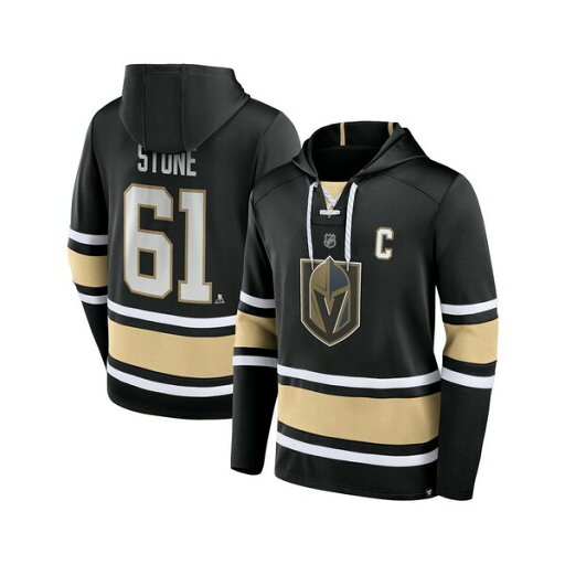 ファナティクス メンズ パーカー・スウェットシャツ アウター Men's Mark Stone Black Vegas Golden Knights Name and Number Lace-Up Pullover Hoodie Black ファナティクス メンズ パーカー・スウェットシャツ アウター Men's Mark Stone Black Vegas Golden Knights Name and Number Lace-Up Pullover Hoodie Black
