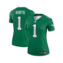 ナイキ レディース カットソー トップス Women's Jalen Hurts Kelly Green Philadelphia Eagles Alterna...