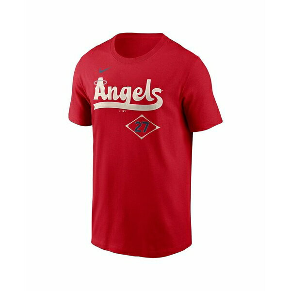 ナイキ メンズ シャツ トップス Men's Mike TroutRed Los Angeles Angels City Connect Fuse Name Number T-Shirt Red