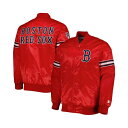 スターター メンズ ジャケット&ブルゾン アウター Men's Red Boston Red Sox Pick and Roll Satin Varsity Full-Snap Jacket Red