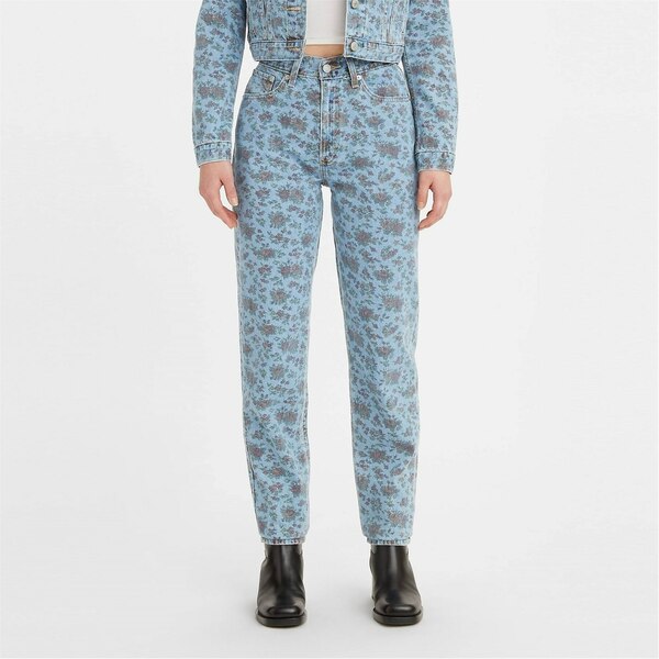 リーバイス レディース カジュアルパンツ ボトムス 80s Mom Jeans Floral Indigo