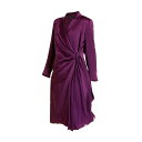 マリナリナルディ レディース ワンピース トップス Elegante Denise Frisottino Wrap Dress purple