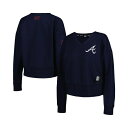ダナ キャラン ニューヨーク レディース パーカー・スウェットシャツ アウター Women's Navy Atlanta Braves Lily V-Neck ...