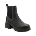 ミア レディース ブーツ シューズ Women's Irie Pull On Block-Heel Chelsea Booties Black