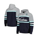 ミッチェル&ネス メンズ パーカー・スウェットシャツ アウター Men's Deep Sea Blue, Gray Seattle Kraken Head Coach Pullover Hoodie Deep Sea Blue, Gray