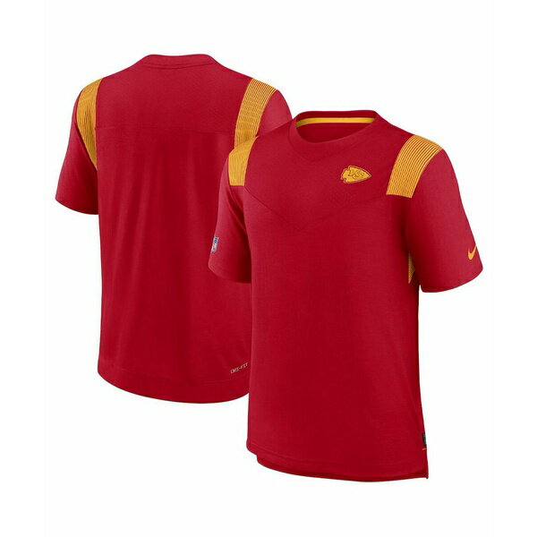 ナイキ メンズ シャツ トップス Men's Red Kansas City Chiefs Sideline Tonal Logo Performance Playe..
