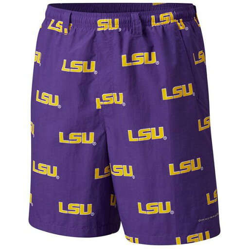コロンビア メンズ カジュアルパンツ ボトムス Men's LSU Tigers Backcast Printed Shorts Purple コロンビア メンズ カジュアルパンツ ボトムス Men's LSU Tigers Backcast Printed Shorts Purple