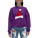 エルエーポップアート レディース パーカー・スウェットシャツ アウター Women's All I Want for Christmas is You Word Art Crewneck Sweatshirt Purple|詳細画像