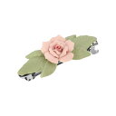 2028 レディース ヘアアクセサリー アクセサリー Women's Silver-Tone Genuine Porcelain French Hair Bar...