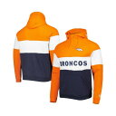 ニューエラ メンズ パーカー・スウェットシャツ アウター Men's Navy Denver Broncos Colorblock Current Pullov...