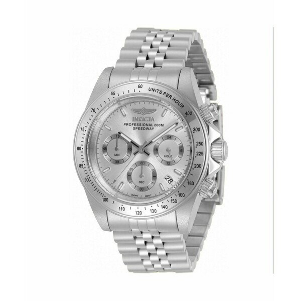 インビクタ メンズ 腕時計 アクセサリー Men's 30988 Speedway Quartz Chronograph Silver Dial Watch Silver