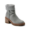 アース レディース ブーツ シューズ Women's Gresa Waterproof Block Heel Casual Booties Gray Leath...