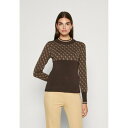 ゲス レディース パーカー・スウェットシャツ アウター LISE SWEATER - Jumper - coffee and sand comb