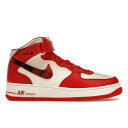 Nike ナイキ メンズ スニーカー エアフォース 【Nike Air Force 1 Mid '07 LX】 サイズ US_9(27.0cm) Plaid Cream Red