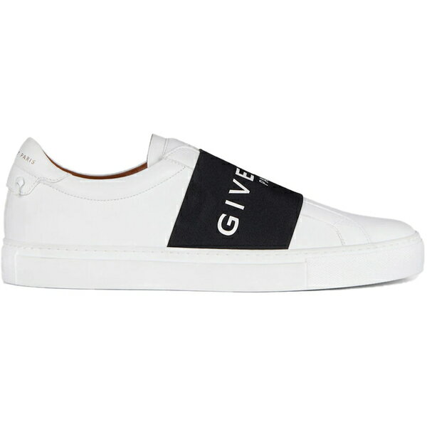 Givenchy ジバンシー メンズ スニーカー 【Givenchy Leather Webbing White Black】 サイズ US_8(26.0cm)...
