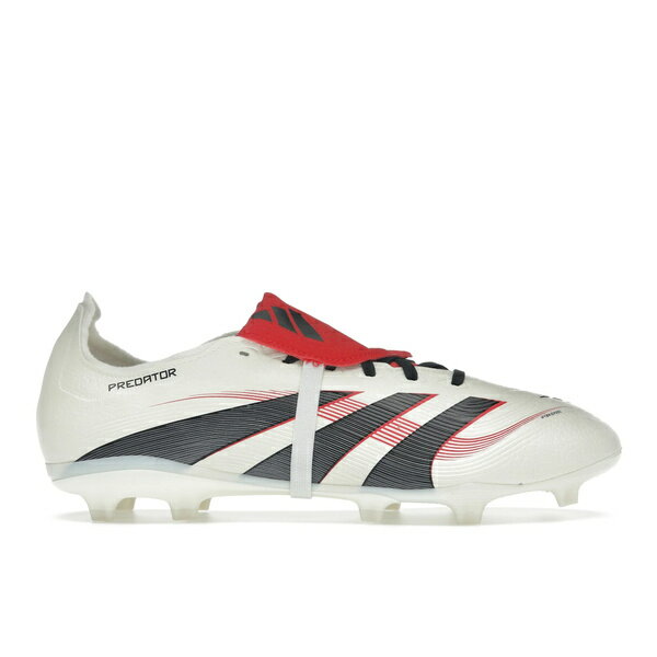 adidas アディダス メンズ スニーカー 【adidas Predator League Fold-Over Tongue FG/MG Off White Core Black Pure Ruby】 サイズ US_12(30.0cm) Off White/Core Black/Pure Ruby