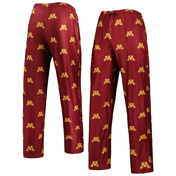 コンセプトスポーツ メンズ カジュアルパンツ ボトムス Minnesota Golden Gophers Concepts Sport Logo Flagship Allover Print Pants Maroon