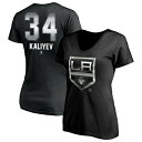 t@ieBNX fB[X TVc gbvX Los Angeles Kings Fanatics Branded Women's Personalized Midnight Mascot Logo VNeck TShirt Kaliyev,Arthur-34